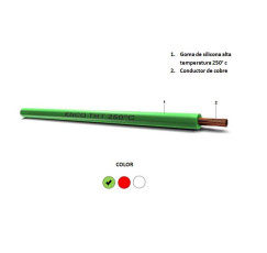 CABLE SILICONADO 6.0MM 250GR VERDE