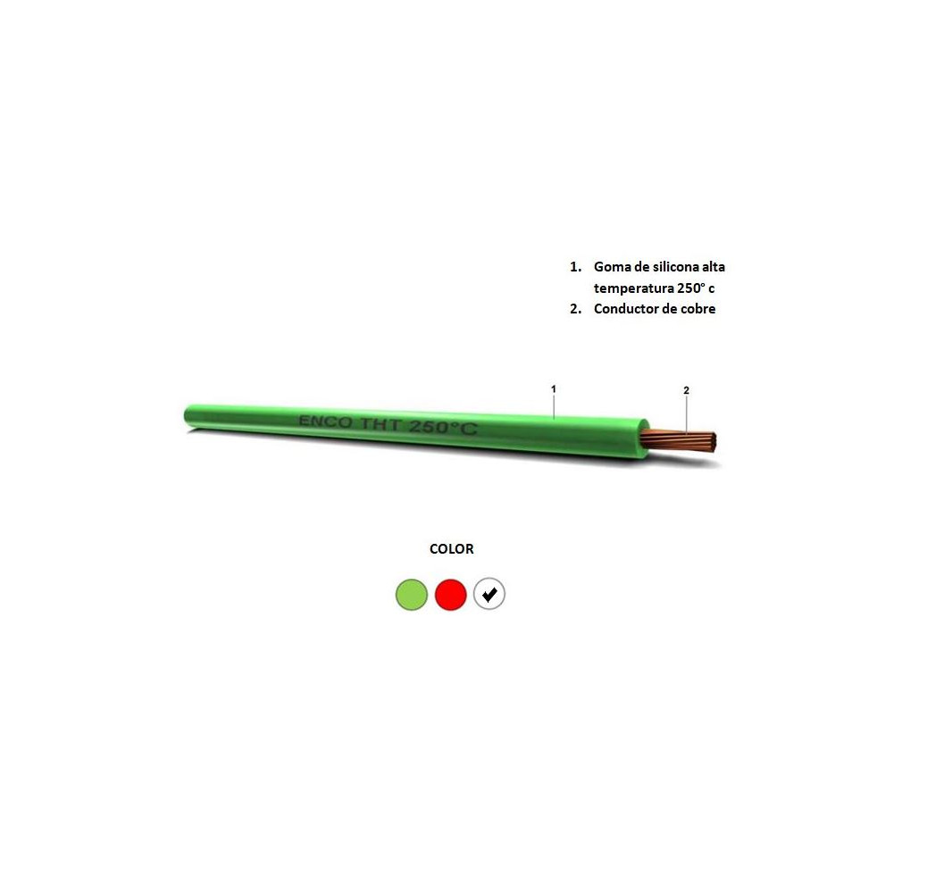 CABLE SILICONADO 6.0MM BLANCO 250GR