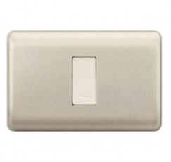 GENESIS NUEVA INTERRUPTOR 9/12 NIQUEL BEIG CLARO 7400