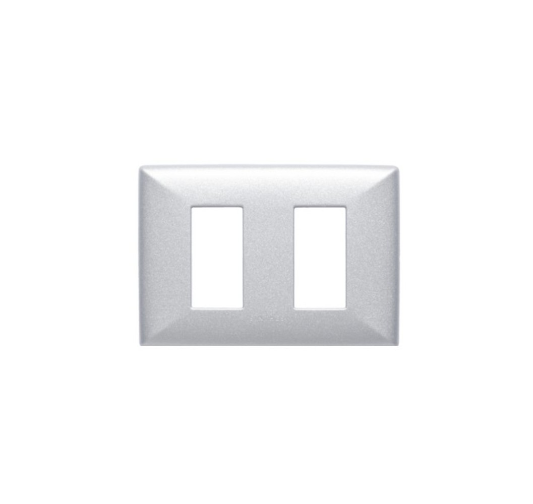 S22 TAPA 2 PUESTO ALUMINIO PLATA 220237