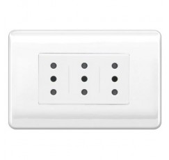 GENESIS NUEVA ENCHUFE TRIPLEX EMBUTIDO ARMADO 7548