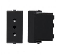 S22 ENCHUFE 2P+T 10A NEGRO 223006