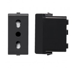 S22 ENCHUFE 2P+T 10/16A NEGRO 223106