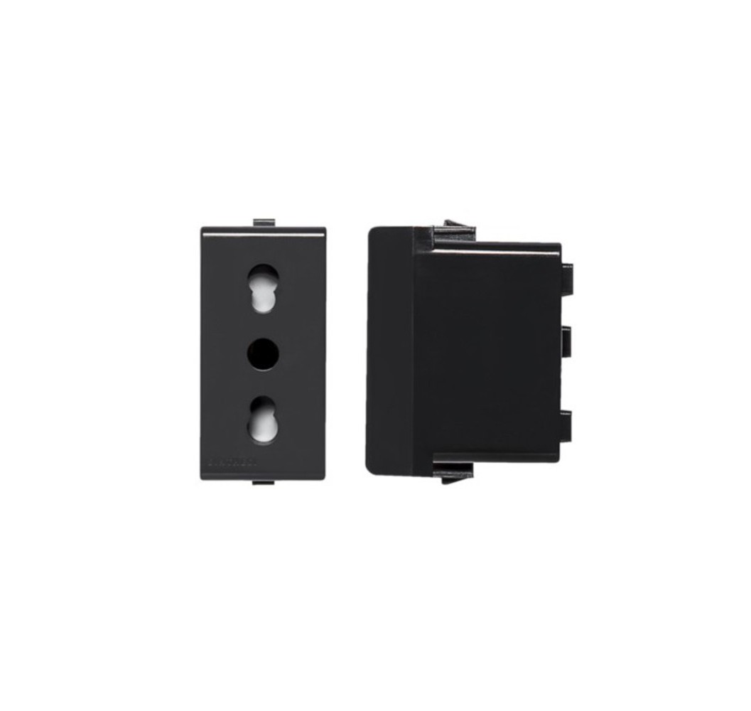 S22 ENCHUFE 2P+T 10/16A NEGRO 223106