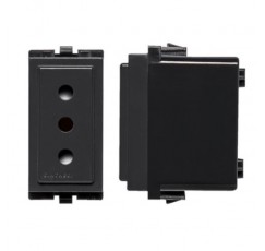 S17 ENCHUFE 2P+T 10A NEGRO 173006
