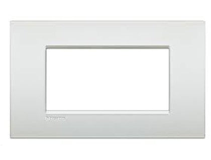 LIVING LIGHT PLACA  4 MODULOS BLANCO PERLA LNC4804PR