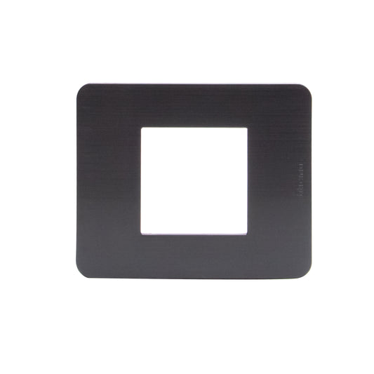 MATIX GO PLACA 2 MODULOS NIQUEL NEGRO JA4802EN