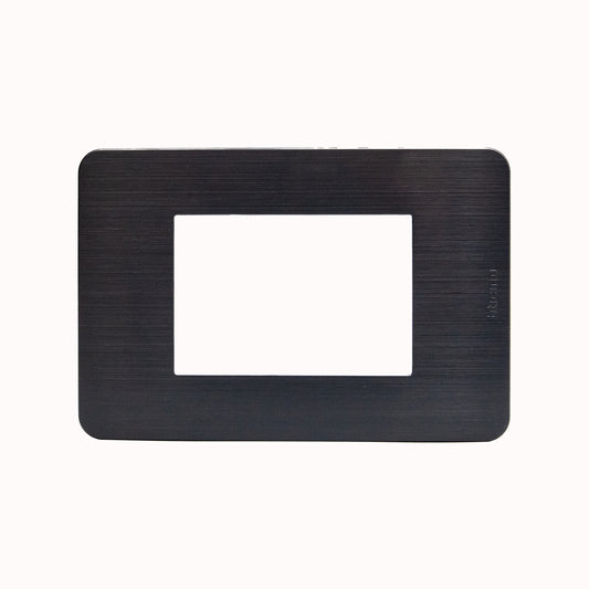 MATIX GO PLACA 3 MODULOS NIQUEL NEGRO  JA4803EN