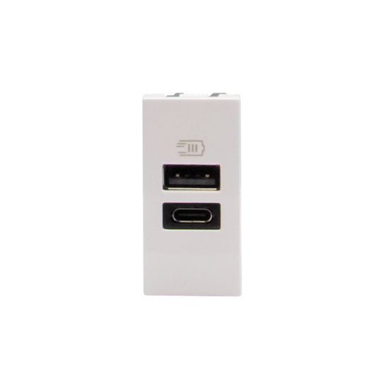 MATIX GO CARGADOR USB AC 1 MODULO BLANCO JW4191AC