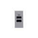 MATIX GO CARGADOR USB AC 1 MODULO GRIS JG4191AC