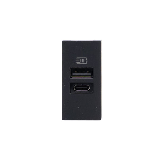 MATIX GO CARGADOR USB AC 1 MODULO NEGRO JB4191AC