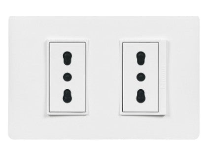 LUZICA ENCHUFE DOBLE 2P+T 10/16A ARMADO BLANCO PU1280