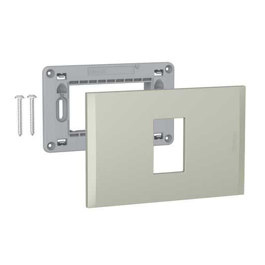 NOBILE PLACA 1 PUESTO CON SOPORTE COLOR TIERRA  AF5S1TI