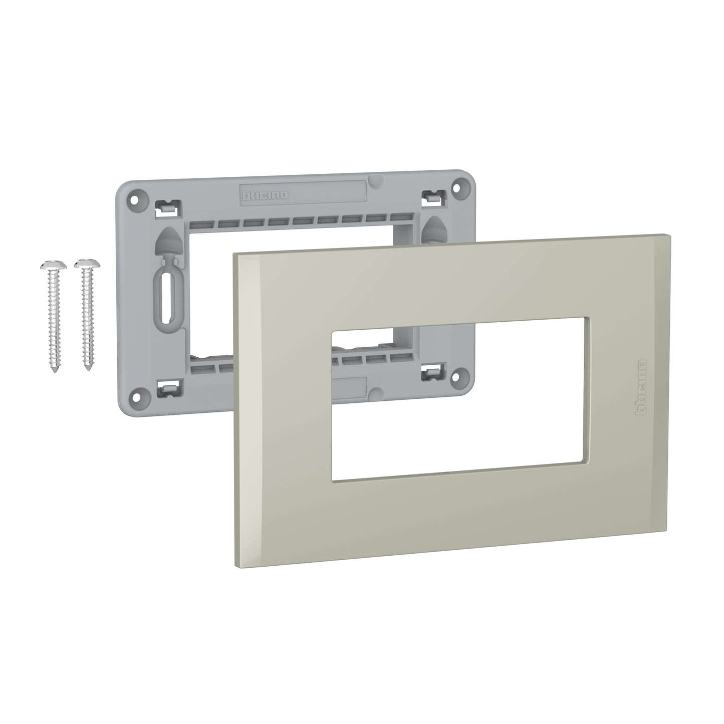 NOBILE PLACA 3 PUESTO CON SOPORTE COLOR TIERRA AF5S3TI