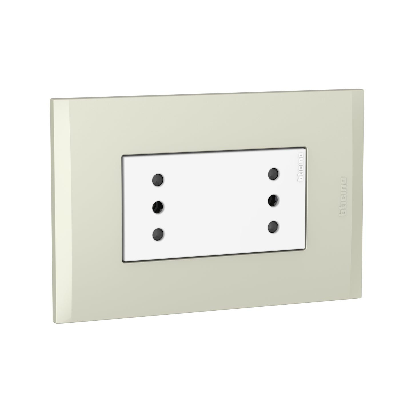 NOBILE ENCHUFE DOBLE 2P+T PERLA PLACA BLANCA AF2113E2BNA