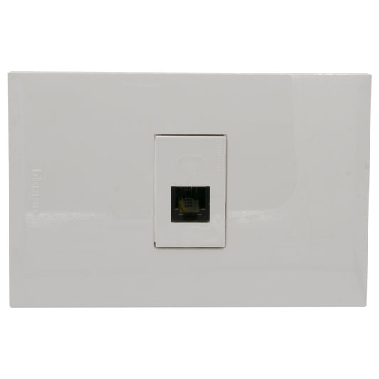 NOBILE ENCHUFE RJ11 PERLA PLACA BLANCA AF2082EBNA