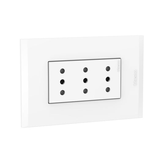 NOBILE INTERRUPTOR 9/12+ 2P+PLACA 10A  PLACA BL.AF2203EB