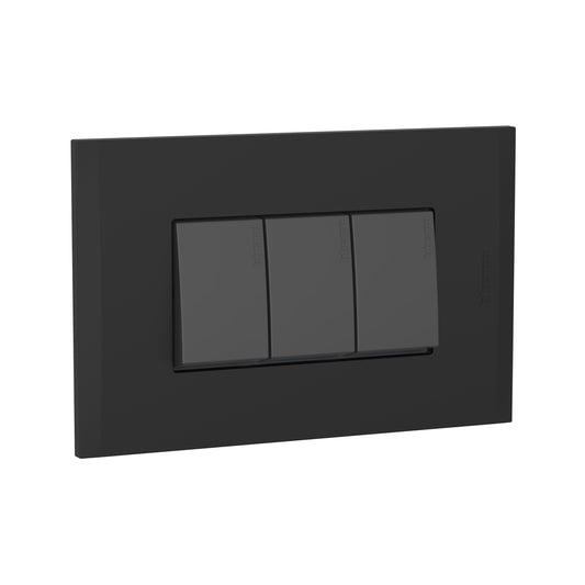 NOBILE INTERRUPTOR 9/32 ANTRACITA PLACA NEGRA AF2300EANG