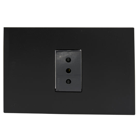 NOBILE ENCHUFE SIMPLE ANTRACITA PLACA NEGRA AF2113E1ANG