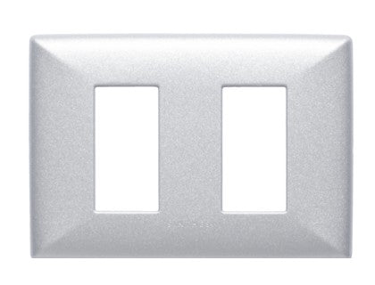 S22 PLACA 2 MODULOS ALUMINIO PLATA 220237