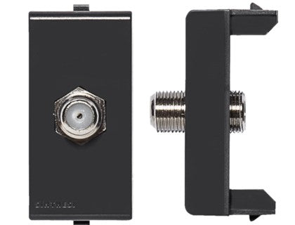 S22 MODULO ENCHUFE COAXIAL NOIR  224206
