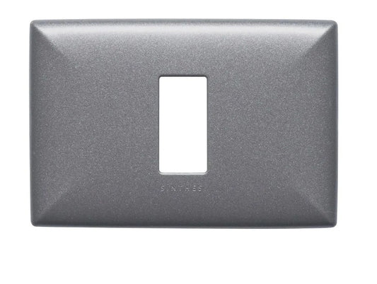 S17 PLACA 1 MODULO GRIS ABS 170133