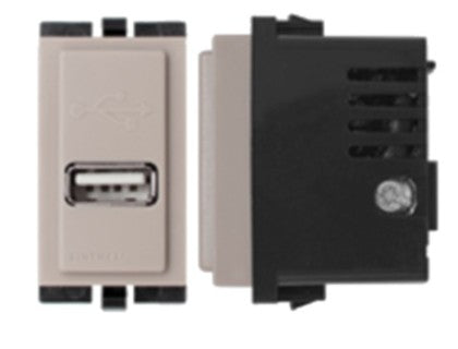 S17 MODULO  CARGADOR USB BEIGE 174702