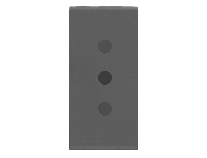 S44 MODULO ENCHUFE 2P+T 10A CARBON 443010