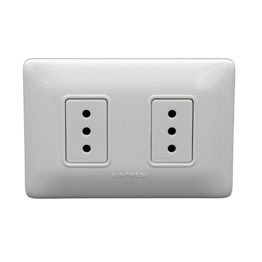 S12 MODULO ENCHUFE DUPLEX 10A ARMADO BLANCO 1295801