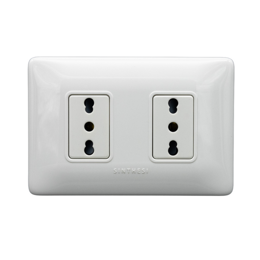 S12 MODULO ENCHUFE DUPLEX 16A ARMADO BLANCO 1295901