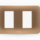 LEXO PLACA 2 PUESTO TITANIO 5360102E