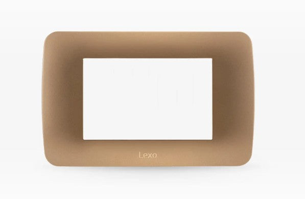 LEXO PLACA 3 PUESTO TITANIO 5360103E