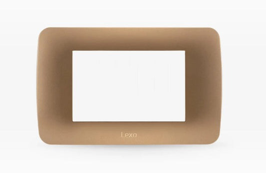 LEXO PLACA 3 PUESTO TITANIO 5360103E