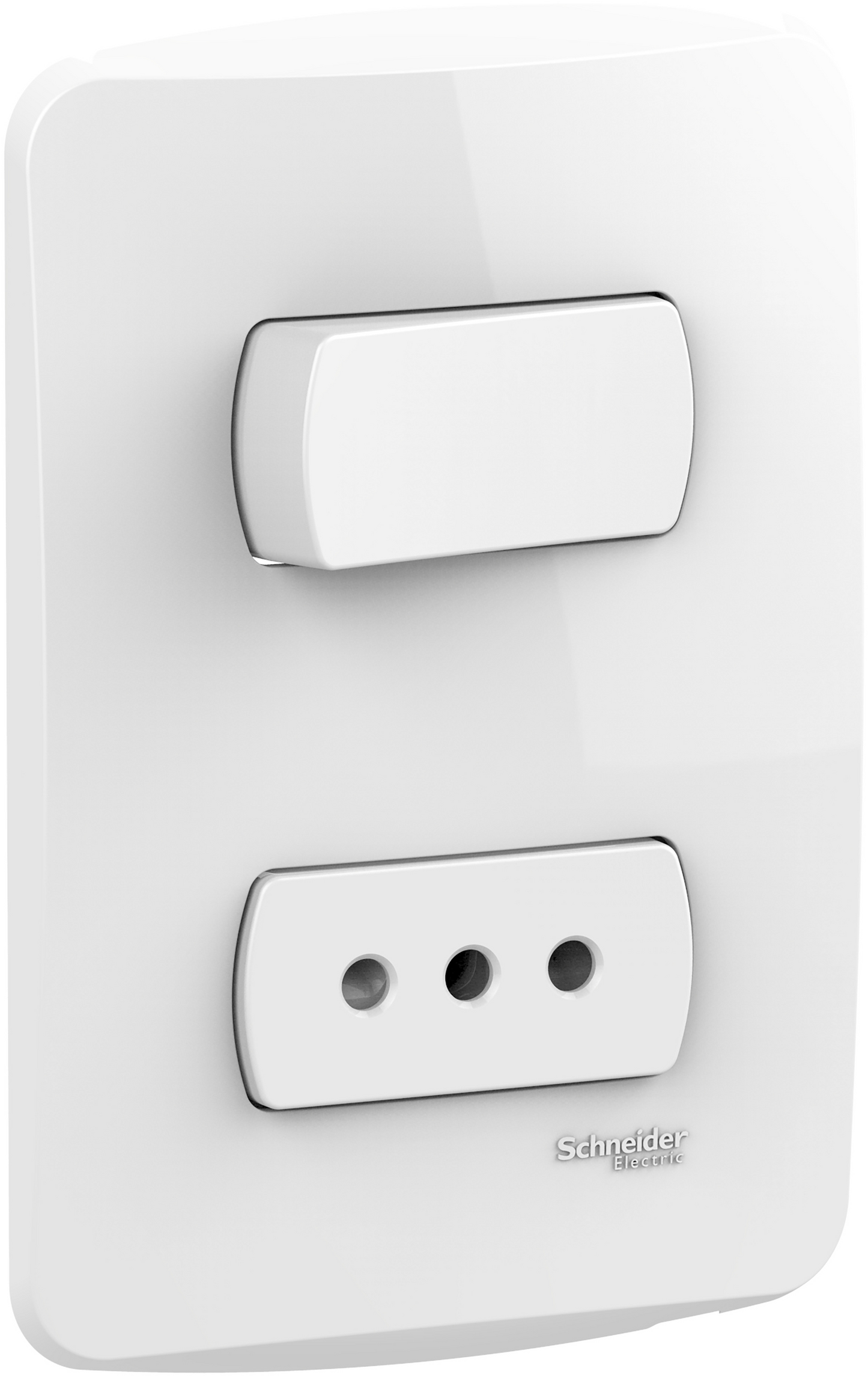 MILUZ MODULO INTERRUPTOR  9/12+ ENCHUFE 10A ARM.BL.S3B69100