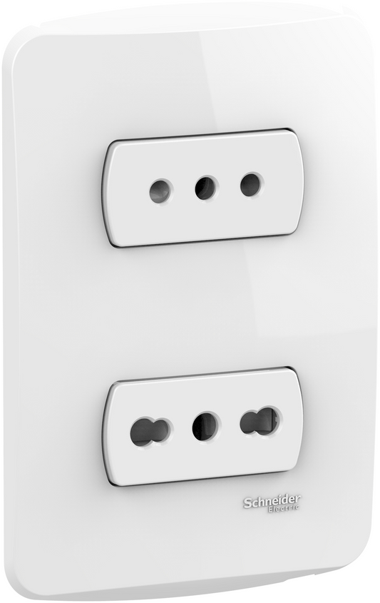 MILUZ MODULO ENCHUFE DOBLE 10+ 10/16A ARMADO BLANCO S3B60490