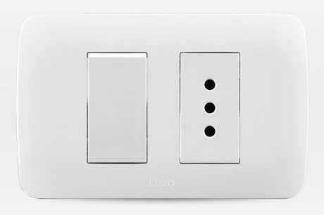 LEXO INTERRUPTOR 9/12+ ENCHUFE 10A  ARMADO BLANCO 5380106E