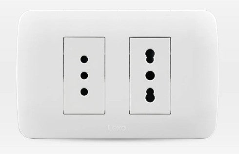 LEXO  ENCHUFE 16A DOBLE   ARMADO BLANCO 5380216E