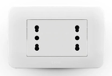 LEXO ENCHUFE DUPLEX 10/16A ARMADO BLANCO 58401005