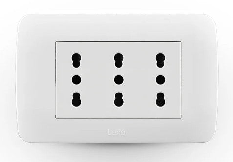 LEXO ENCHUFE TRIPLEX 10/16A ARMADO BLANCO 58402005