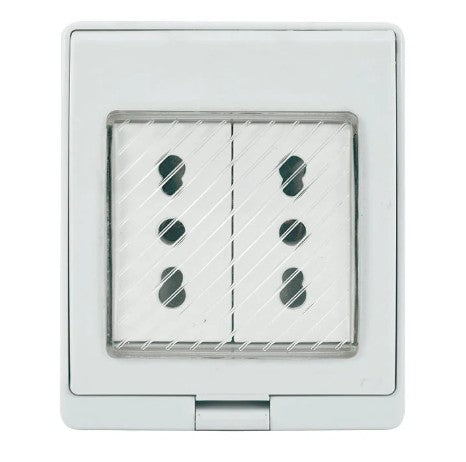LEXO CONTENEDOR ENCHUFE DOBLE SPTO.10/16A BLANCO 5325305