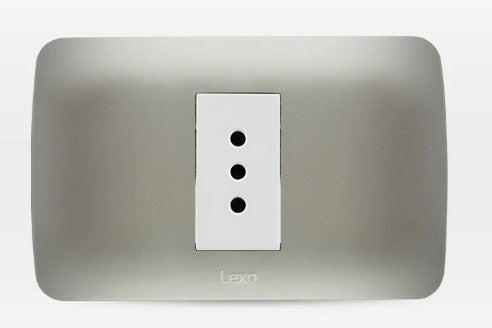 LEXO ENCHUFE 2P+T10A SIMPLE ARMADO BLANCO/PLATA 5380121E