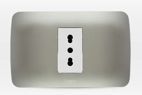 LEXO ENCHUFE SIMPLE 10/16A ARMADO BLANCO/PLATA 5380122E