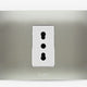 LEXO ENCHUFE SIMPLE 10/16A ARMADO BLANCO/PLATA 5380122E