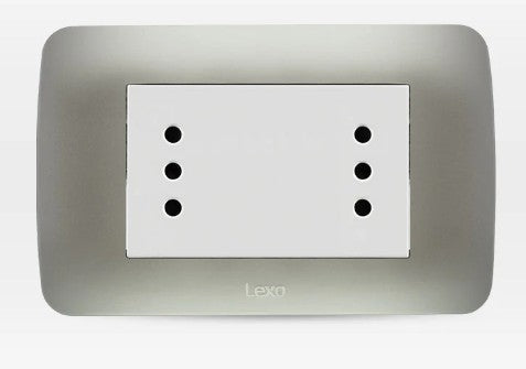 LEXO ENCHUFE DUPLEX 10A ARMADO BLANCO PLATA 58401002