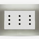 LEXO ENCHUFE TRIPLEX 10A ARMADO BLANCO/PLATA 58402002