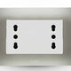 LEXO ENCHUFE DUPLEX 10/16A ARMADO BLANCO PLATA 58401006