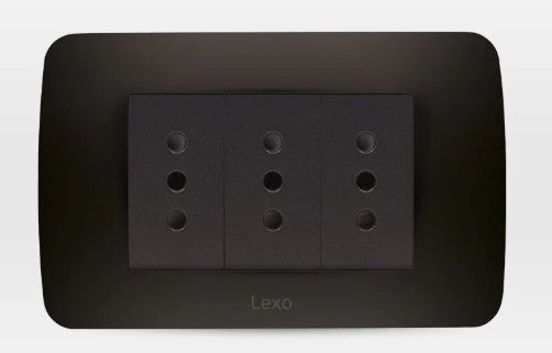 LEXO ENCHUFE TRIPLE 10A ARMADO  GRAFITO 5580109E