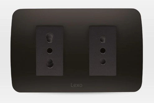 LEXO ENCHUFE DOBLE 10A+16A ARMADO GRAFITO 5580111E