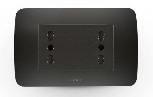 LEXO  ENCHUFE DUPLEX 10/16A ARMADO GRAFITO 58401009