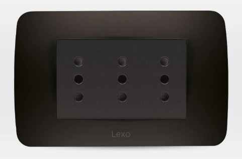 LEXO ENCHUFE TRIPLEX 2P+T10A GRAFITO 554502001 LEXO